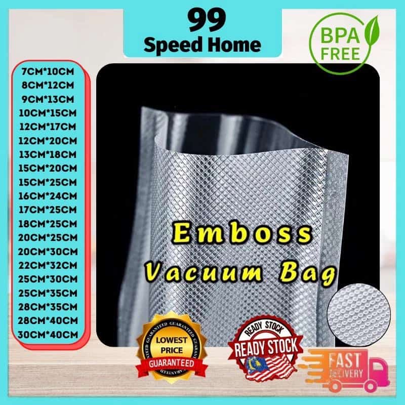 50ชิ้นถุงสูญญากาศนูน/ถุงสูญญากาศสําหรับอาหาร/ถุงบรรจุภัณฑ์เครื่องซีลสูญญากาศอาหาร/ถุงอาหาร/ถุงส…