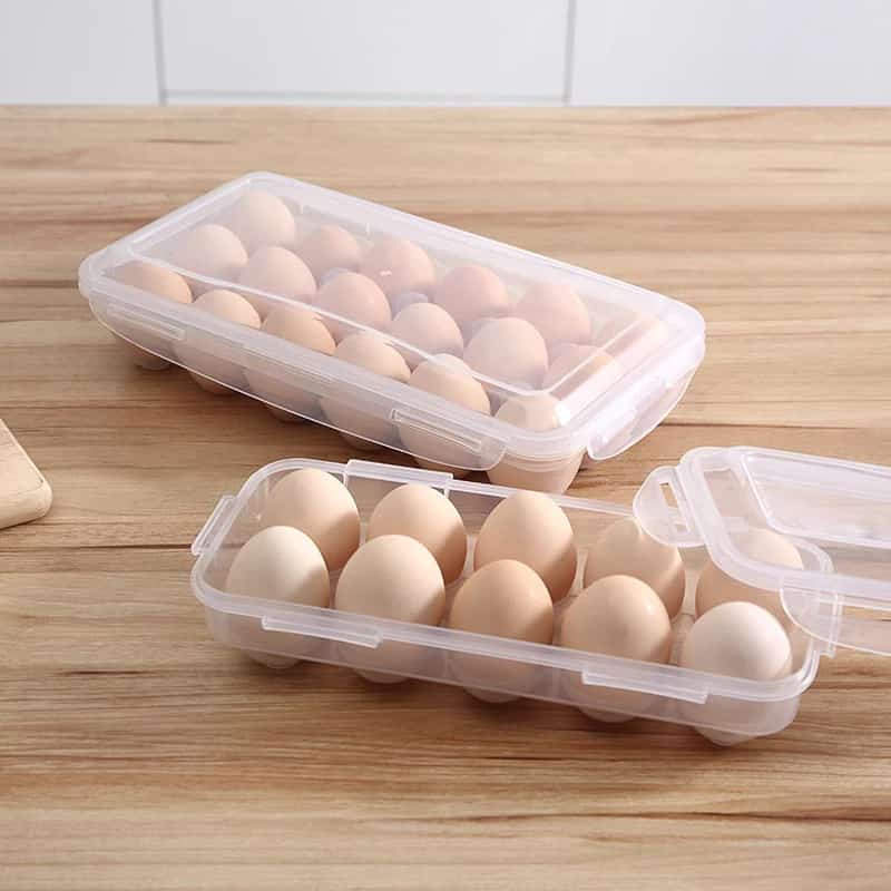 กล่องเก็บไข่ไก่ แผงไข่ กล่องหลุมเก็บไข่ ให้ไข่สดนานขึ้น วางซ้อนได้ ใส่ไข่ได้ Egg Storage 10/18…