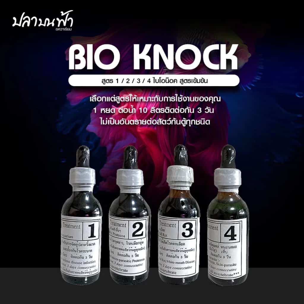 ใบโอน็อค BIO-KNOCK ผลิตภัณฑ์ดูแลปลา มี 4 สูตร…