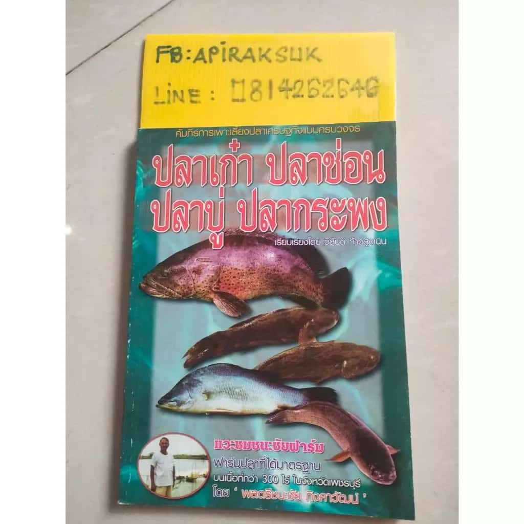 หนังสือคู่มือการเพาะเลี้ยง ปลาเก๋า ปลาช่อน ปลาบู่ ปลากระพง ราคาปก 90 บาท ใหม่