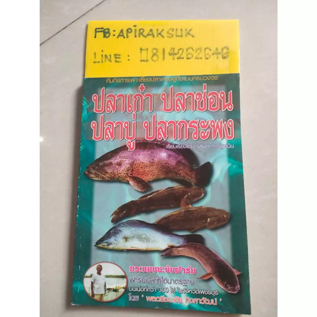 หนังสือคู่มือการเพาะเลี้ยง ปลาเก๋า ปลาช่อน ปลาบู่ ปลากระพง ราคาปก 90 บาท ใหม่