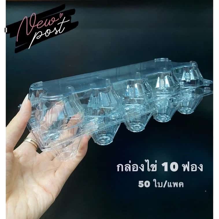 แผงไข่ 10 ฟอง กล่องไข่ 10 ฟอง ล็อคได้ ถาดไข่ 10 ฟอง พลาสติกใส แพ็คไข่ ล็อคได้ ล็อคแน่น…