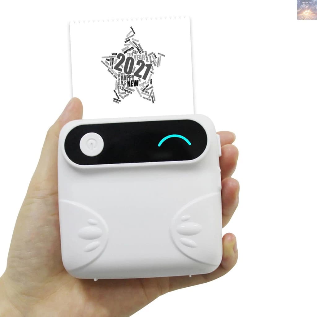 เครื่องพิมพ์พกพาไร้สาย Mini BT เครื่องพิมพ์มือถือทันทีแบบพกพา…
