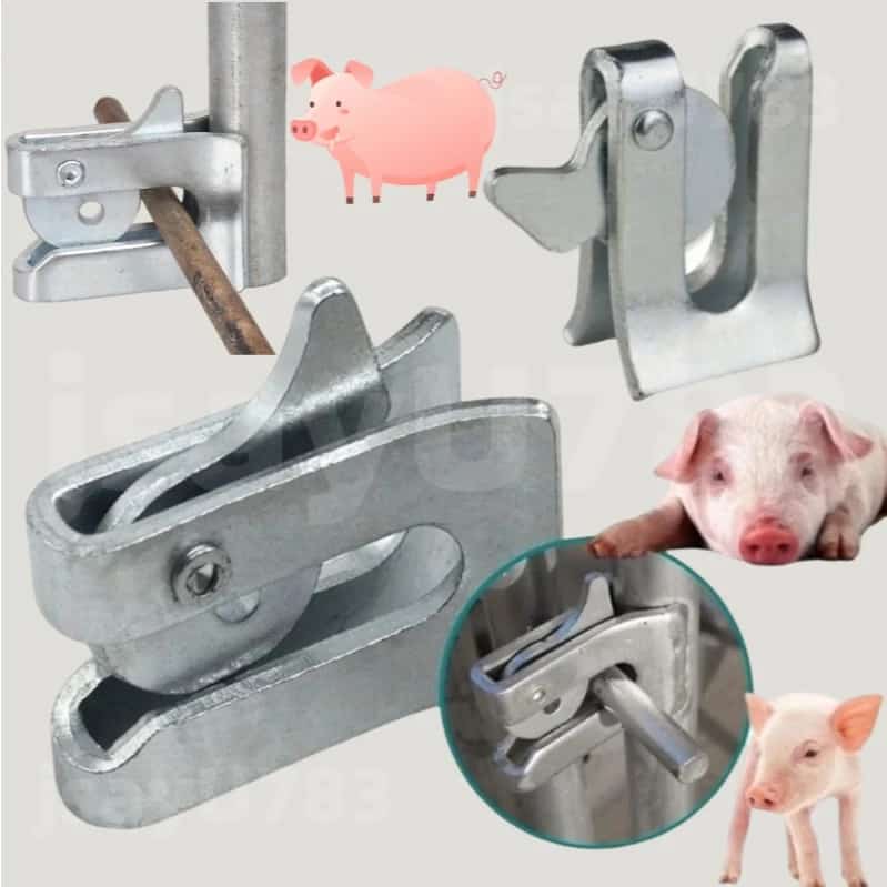 กลอนล็อคกรง หมู สุนัข หมู กลอนคอกหมู ประตู แบบหางปลา Pig Door Latch Lock กุญแจล็อคประตูเหล็ก…