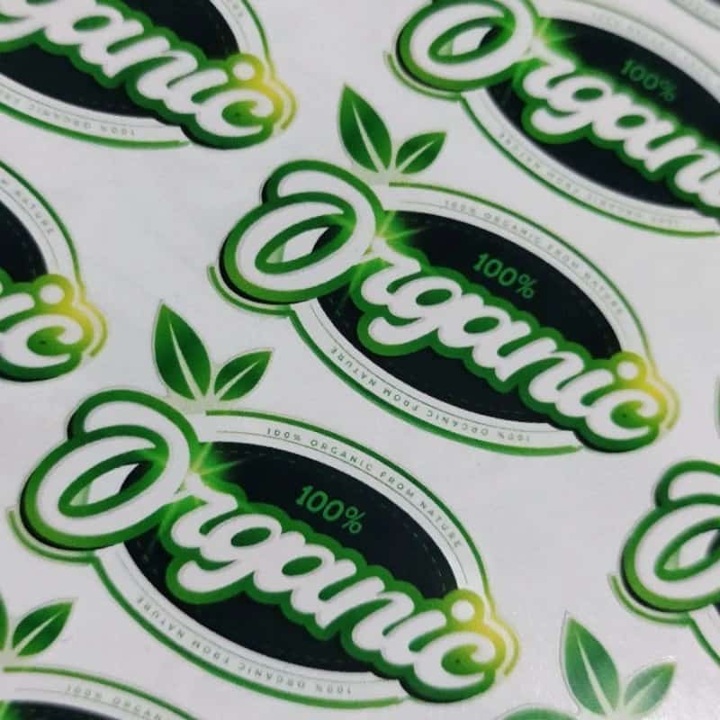สติ๊กเกอร์ ออแกนิค Organic From Nature ป้าย สติกเกอร์ ฉลากสินค้า ไดคัท Natural ธรรมชาติ ออแกนิกส์