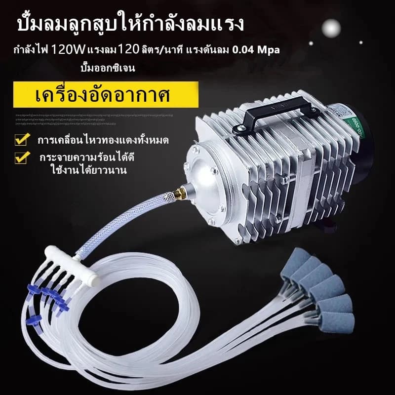 เครื่องเติมอากาศ ปั๊มลมลูกสูบ 12ทาง