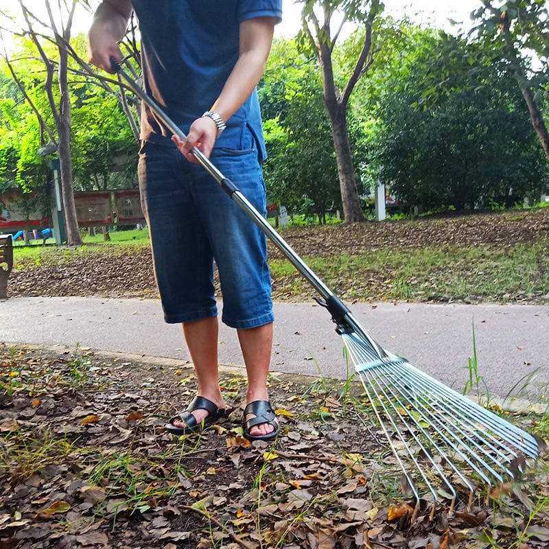 คราดหญ้าเกษตรสแตนเลส Telescopic