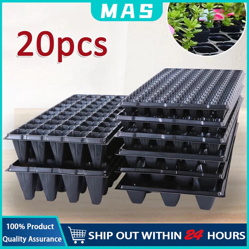 MAS 20PCS ถาดเพาะกล้า 21/32/50/72/105/128/200 หลุม