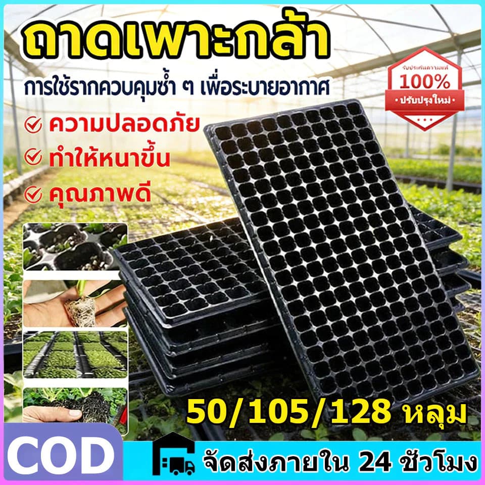 ถาดเพาะกล้า ขนาด50/105/128หลุม 20PCS