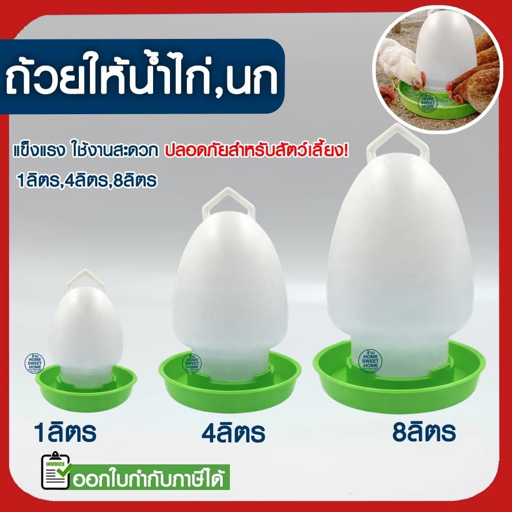 ขวดน้ำไก่ ถ้วยให้อาหารไก่